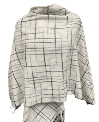 Abstract Plaid Wrap