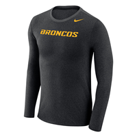 Nike Tee Marled Ls Broncos Black Heather