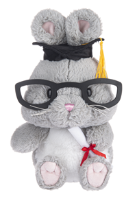 *New Item: 9" Somebunny Graduated Bunny
