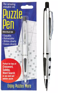 5.5" Retractable Puzzle Pen W/Eraser Top
