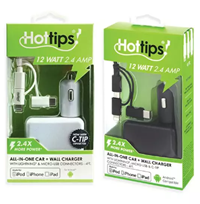 All-In-One Charger 2.4 A - Usb/Lightning/C-Tip