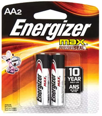 Energizer Alkaline AA Batteries -2 Pack