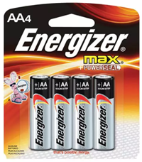 Energizer Alkaline AA Batteries-4 Pack