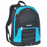Everest Two-Tone Backpack W/ Mesh Pockets Turquoise