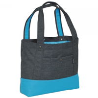 Everest Stylish Tablet Tote Bag Charcoal / Blue