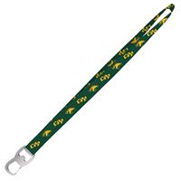 *New Item: Lanyard W/Bottle Opener Horse Head CPP Green / Gold Fade