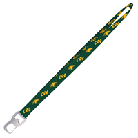 Lanyard W/Bottle Opener Horse Head CPP Green / Gold Fade