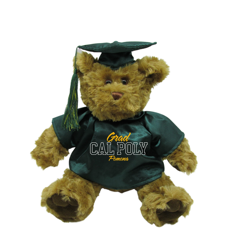 Plush Musical Grad Teddy Bear W/ Green Gown And Cap Gold Ink (SKU 126583671386)