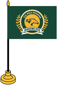 Desk Flag Broncos Seal 4"X6"