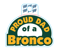 Decal Proud Dad Of Bronco-Cpo