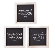Dog Text With Breaded Frame Wall Decor