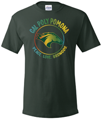 Tee Blended Peace. Love. Broncos Dark Green