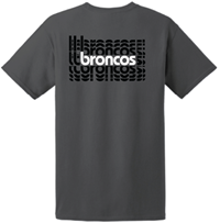 *New Item: Tee Repeating Broncos Two Color Logo Smoke