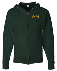 Zip Classic Left Chest Cal Poly Pomona Dark Green