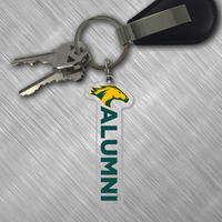 Alumni Keychain Acrylic W/Bronc Head