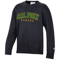 Youth Crew Powerblend Cal Poly Arched Over Pomona Arched Over Broncos Black