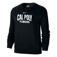 Ladies Nike Crew Varsity Fleece Cal Poly Ovr Pomona Black