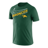 Nike Tee Dri-Fit Legend Swoosh Background W/Broncos Gorge Green