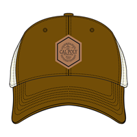  Cap Mesh Can Circle Logo On Leather Patch Lumber/Natural