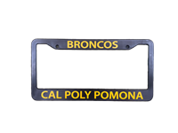 License Frame Plastic Broncos Ovr Cal Poly Pomona Black