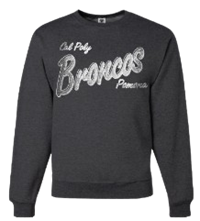 Crew Cal Poly Broncos W/Outline Pomona White Puff