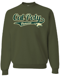 Crew Cal Poly W/Pomona Tailsweep Military Green