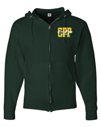 Zip Hood Essenital LC Cal Poly Ovr Pomona Dark Green