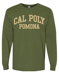 Tee L/S Cal Poly/Pomona Military Green