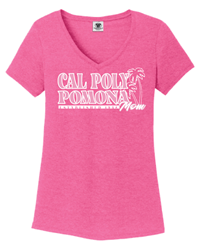 Mom Tee Vneck CPP Ovr Pomona Palm Fuschia Frost