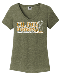 Mom Tee Vneck CPP Ovr Pomona Palm Military Green