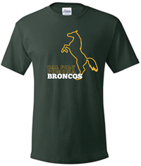 *New Item: Tee Bucking Bronco Ovr CPP Broncos Forest