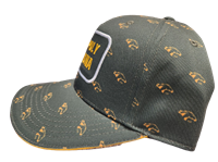 CAP STRUCTURED W/SUBLIMATED REPEATING BRONCO HEADS GOLD BILL