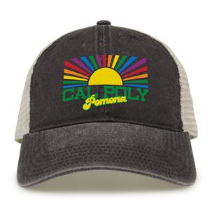  Cap Dyed Twill Soft Trucker Black