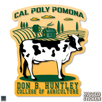 Decal 3.5" CPP Don B. Huntley College W/ Cow Rugged