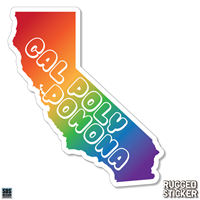 Decal 3.5" Cal Poly Pomona Rainbow Fade