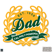 Decal 3.5" Cal Poly Pomona Dad Banner W/