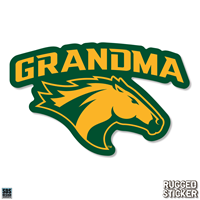 Decal 3.5" Horse Head W/ Grandma Text