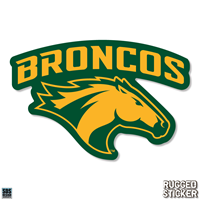 Decal 3.5" Cal Poly Pomona Rainbow Fade State Outline Rugged