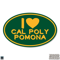 Decal 3.5" Euro I Heart Cal Poly Pomona