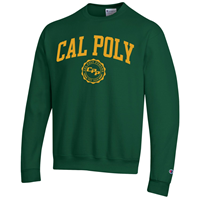 Crew Cal Poly Arch Over Faux Seal With Arch Cal Poly Pomona Over CPP Logo Est. 1938 Dk Green