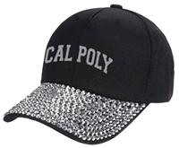 Cap Bling Cal Poly W/ Back Pomona Adjustable Clasp Black