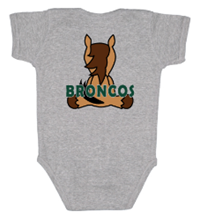 ONESIE 2 LOC CPP FRONT BRONCOS BACK HEATHER GREY