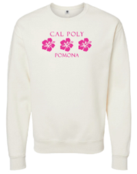 Crew Cal Poly Hibiscus Pomona Tan On Sweat Cream Heather