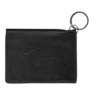 ID Holder Leather Bronco Head Black