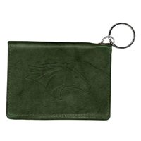 *New Item: ID Holder Leather Bronco Head Green