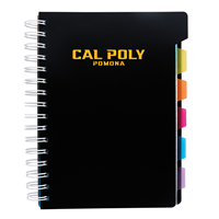 *New Item: Spiral Notebook W/Tabs Imprinted Black