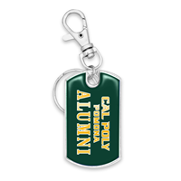 Alumni Keytag Dog W/Clip Green