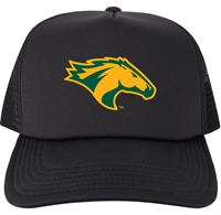  Cap Trucker Laguna W/Cpp Bronco Head Black