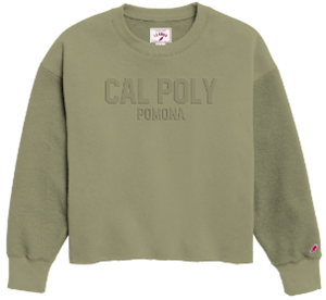 Ladies L/S Reverse Fleece Oversized Midi Moss