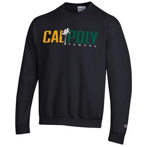 Crew Dual Process Twill/Sp Cal Poly W/Palm Black